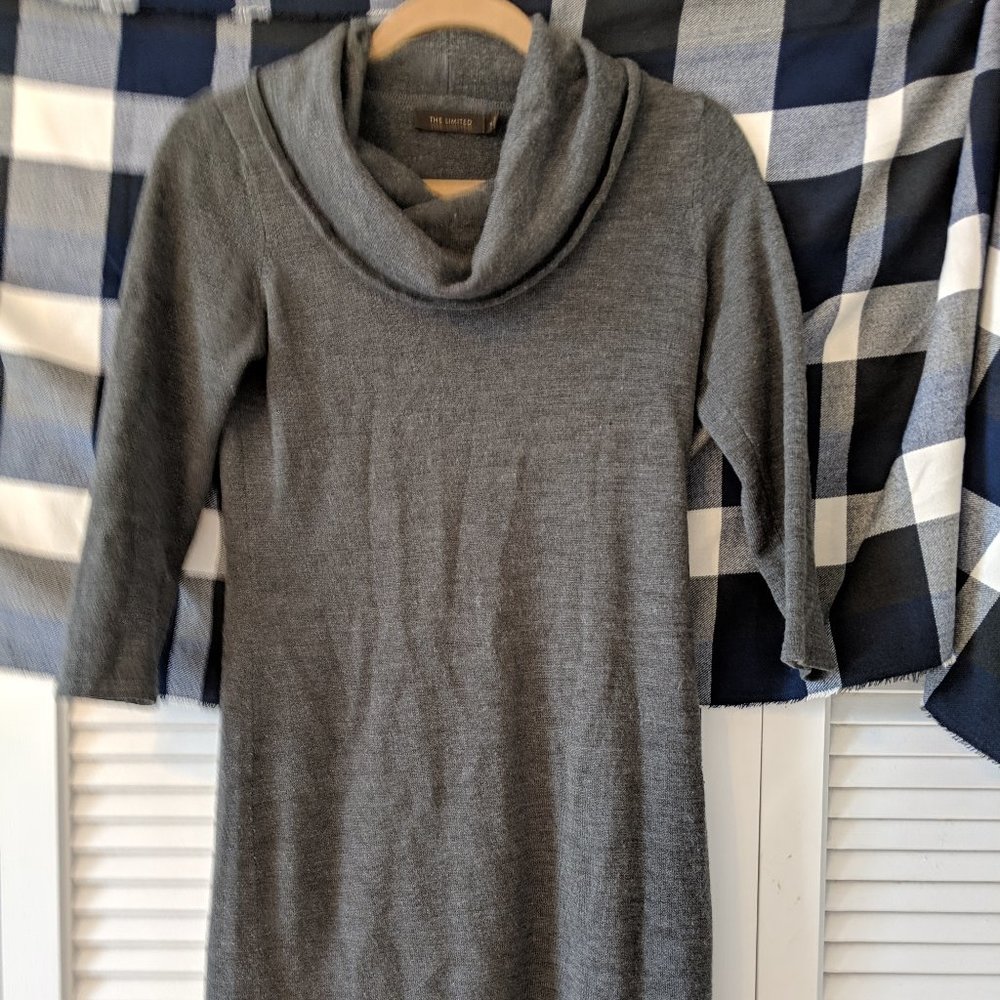Gray Midi Sweater Dress from the Limited